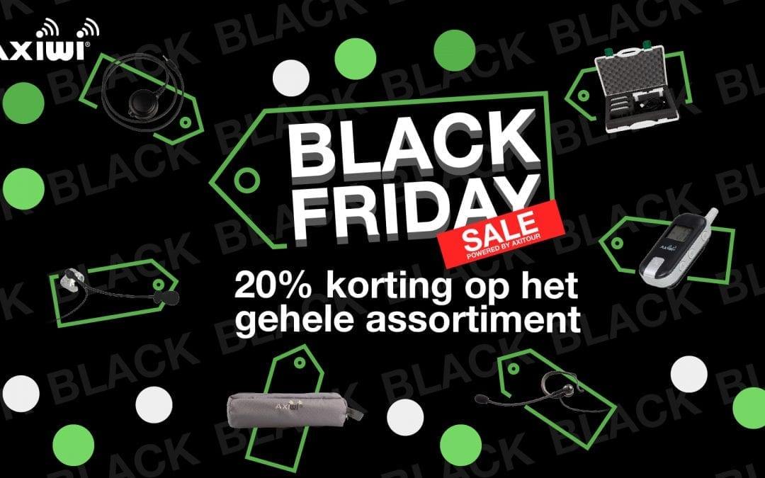 Black Friday: 20% korting op het gehele AXIWI assortiment